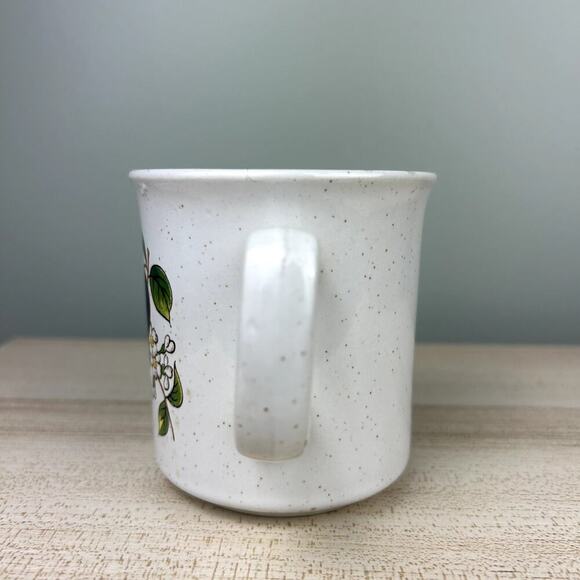 Vintage Mug Tea Coffee Floral Plum Fruit Design Made in Japan Ceramic Home Cup - Picture 2 of 10